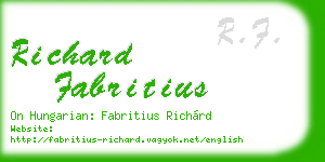 richard fabritius business card
